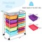 Rolling Storage Cart 15 Drawer Organizer With Wheels Craft Office Supply Organizer Steel Frame Multicolor Drawers